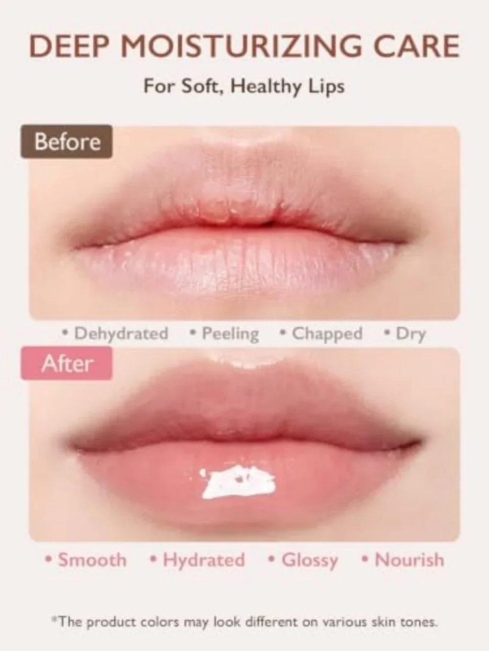 5-Pack Tinted Lip Balm Set for Summer, Moisturizing Gloss for Dry Lips